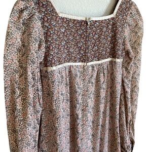 Vintage Gunne Sax Floral Long Sleeve Dress